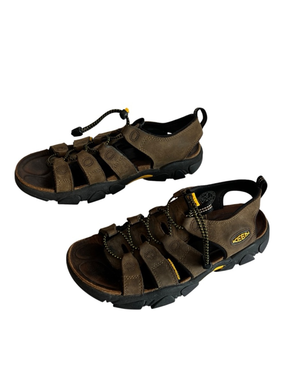 Keen Sandals Mens Size 8 Brown Fisherman Leather Hiking Walking